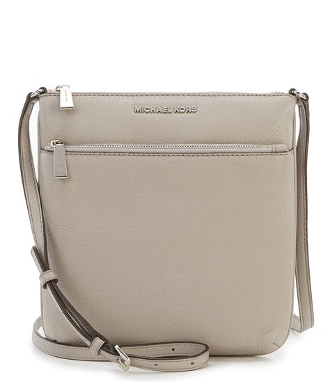 michael kors riely pearl grey|Michael Kors Riley Small Flat Crossbody Pearl Grey .